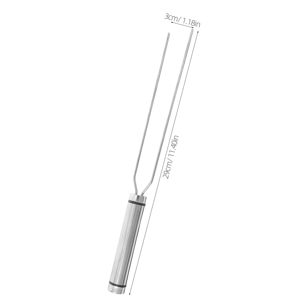 4-Pack Heavy Duty Stainless Steel Double Prong BBQ Skewers BBQ Grill Skewers Richie's