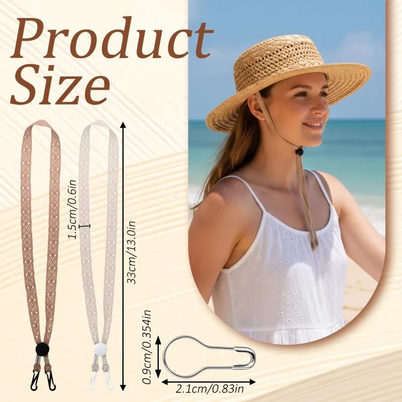 Elastic Hat Retainer Windproof Chin Strap & Adjustable Hat Cord Hat Chin Strap Richie's