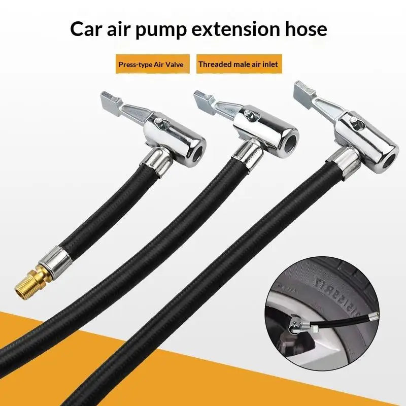 Tire Inflator Extension Tube Adapter 10/20/30cm Metal Hose Tire Inflator Accessory Richie's
