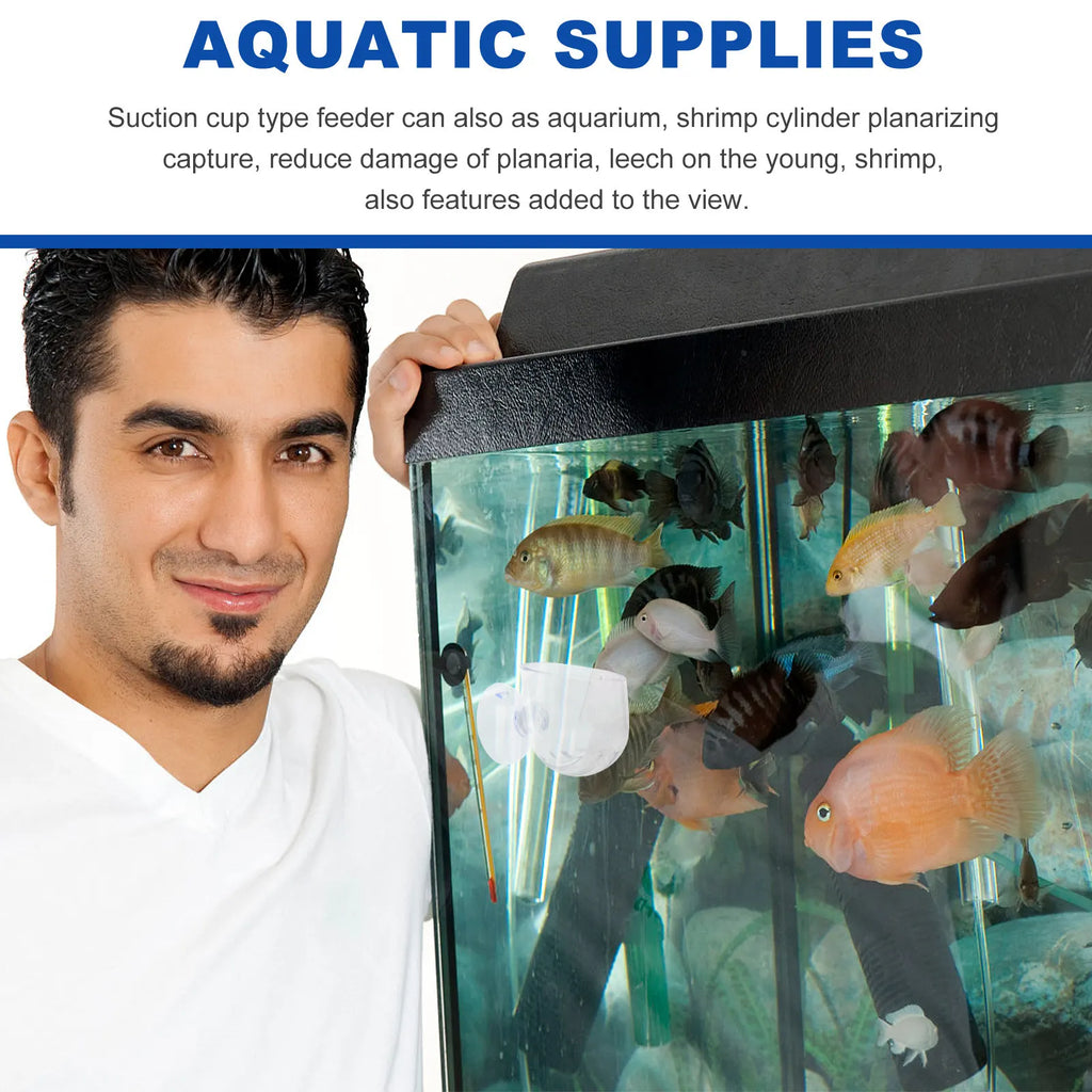 2Pcs Clear Acrylic Aquarium Fish Feeder Cup – Shrimp Worm Feeder Aquarium Feeder Cup Richie's