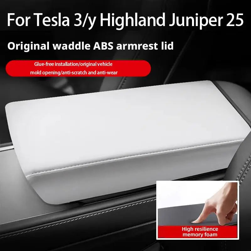 Tesla Model 3 & Y Armrest Cover – Soft Leather Console Pad Car Armrest Cover Richie's