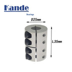 KANDE D25L35 Rigid Shaft Coupler 25mm for Stepper & 3D Printer Rigid Shaft Coupler Richie's 6X6