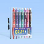 7-Piece Glitter Erasable Gel Pens – 0.5mm Multicolor Fine Nib Erasable Gel Pens Richie's