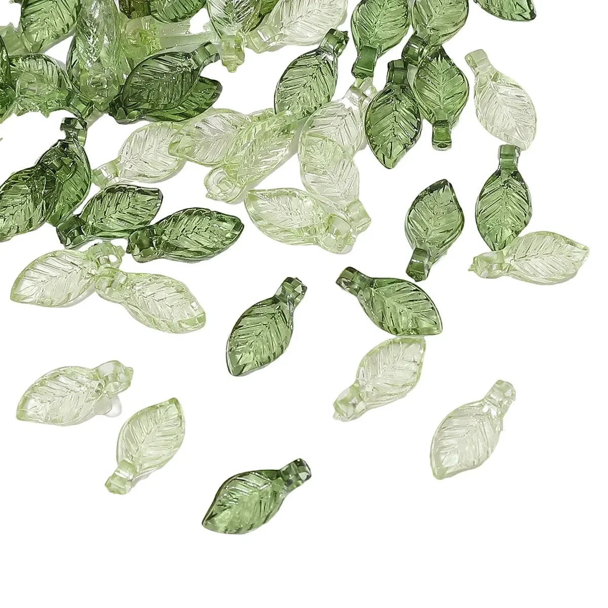 100pcs Acrylic Leaf Beads for DIY Jewelry Making & Crafts Craft Beads Richie's