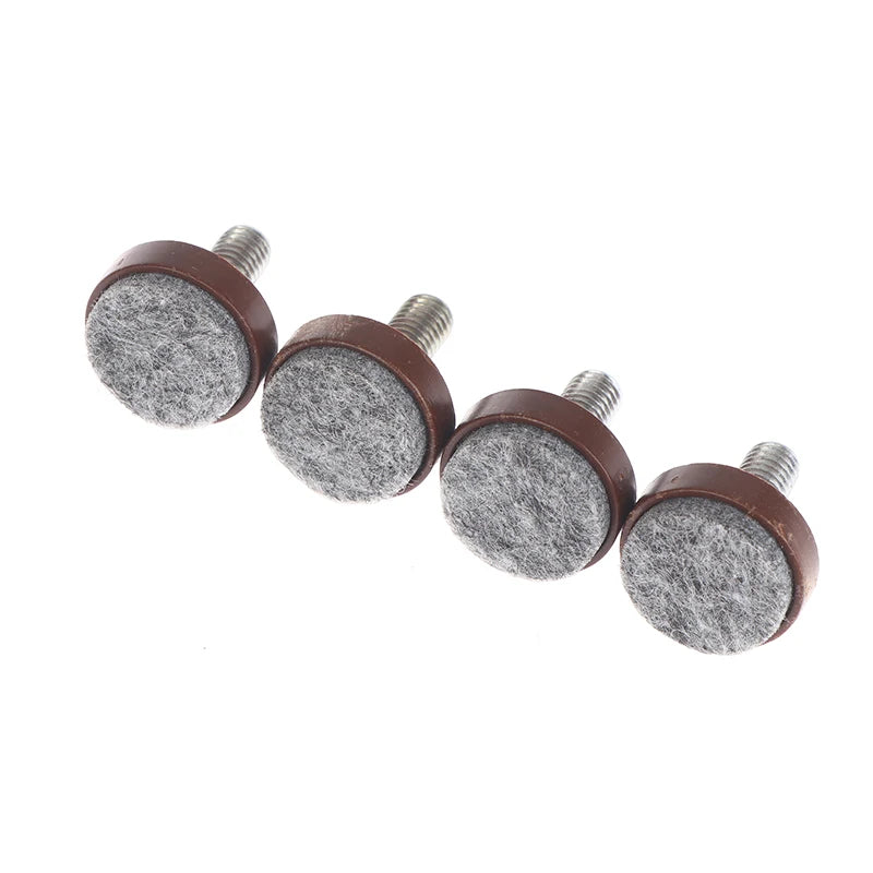 Adjustable Felt Furniture Leg Pads M6 M8 Anti-Slip Screws 4/8Pcs Furniture Leg Pads Richie's 4Pcs Brown M8x25x20