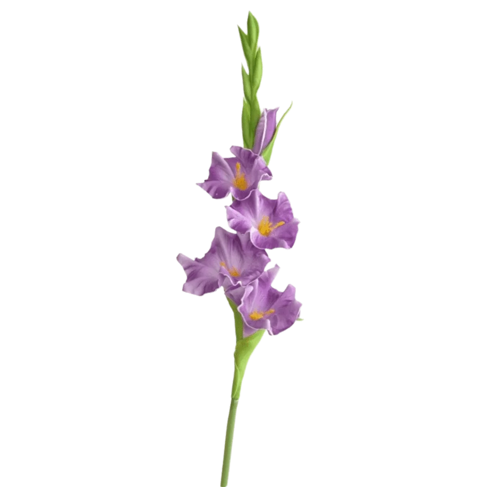 Purple White Artificial Gladiolus Branch – PU Fake Flower Stem Artificial Flower Stem Richie's Purple