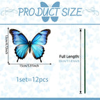 12PCS 3D Multicolor Butterfly Garden Stakes – Indoor & Outdoor Garden Stakes Richie's PY30000