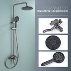 Brass Rain Shower System Set – Gun Gray Constant Temperature Rain Shower System Richie's 2