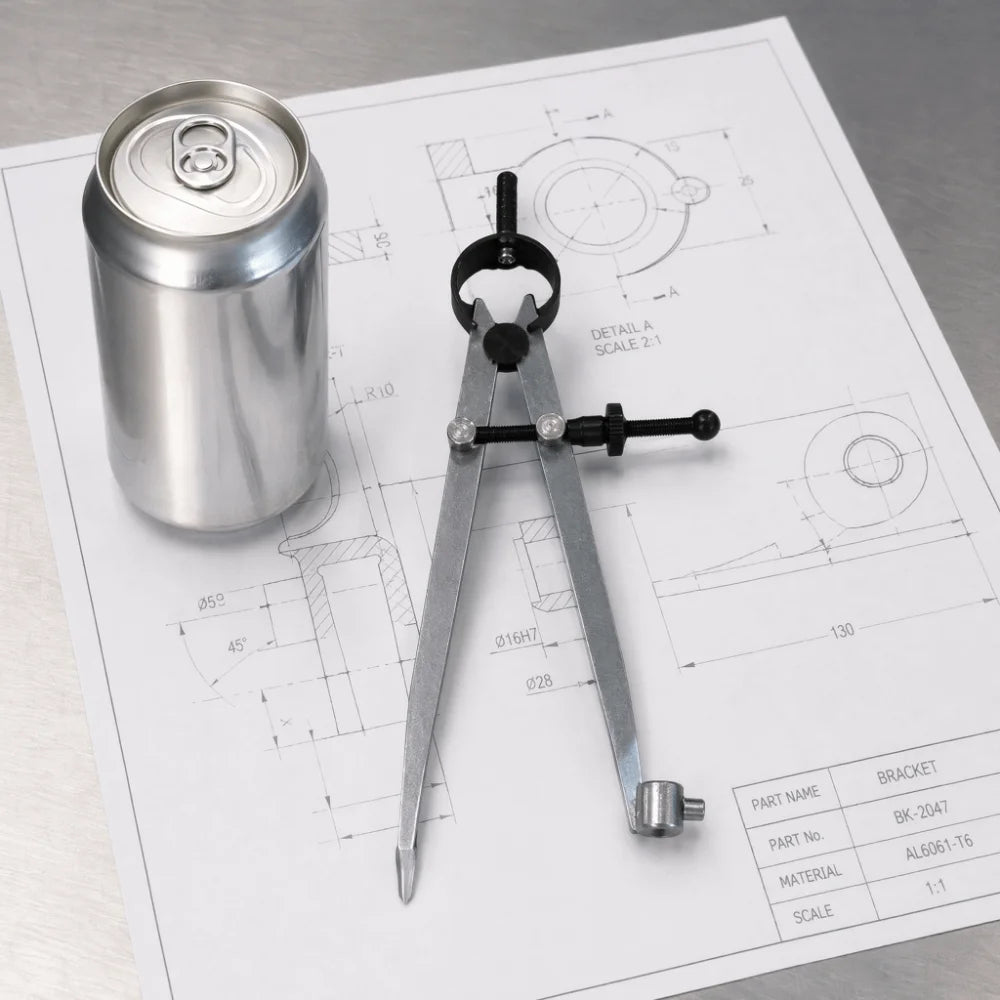 Carbon Steel Spring Divider 150mm Scribing Tool Precision Compass Spring Divider Compass Richie's