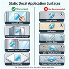 Knitted Texture Static Window Clings – Christmas Decor Decals Window Clings Richie's