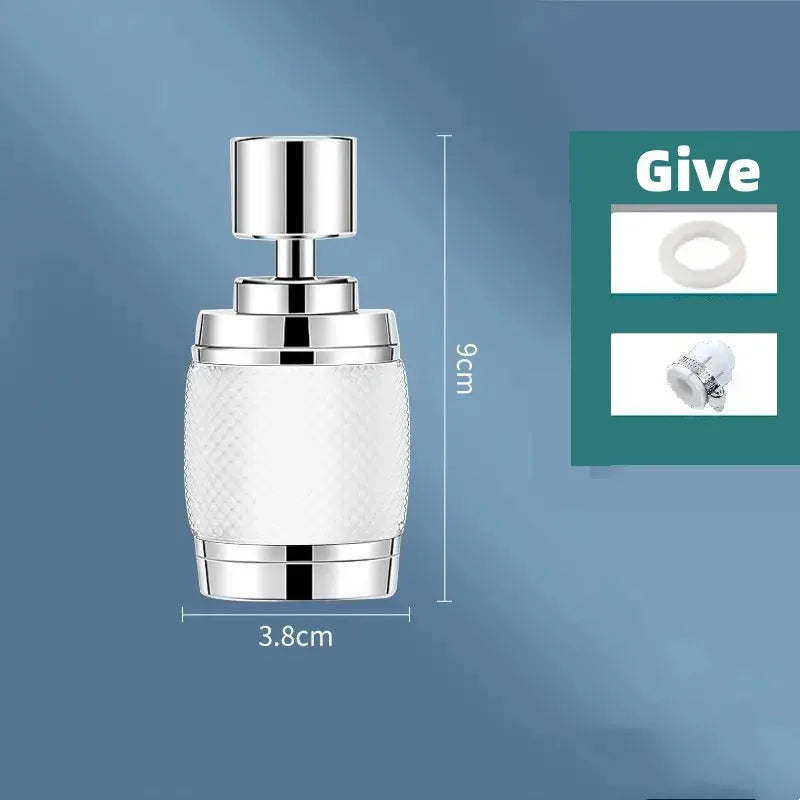 360° Rotating Faucet Aerator – 3-Mode Water Saving Tap Filter Faucet Aerator Richie's white