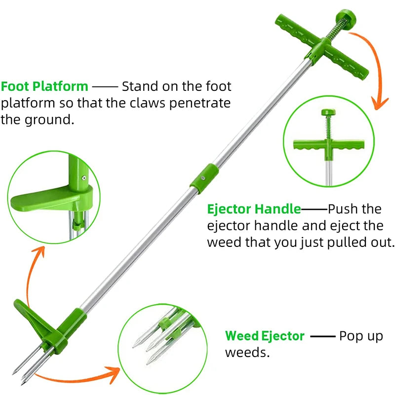 TOTNEND Long Handle Weed Remover – Garden Root Puller Tool Garden Weed Puller Richie's