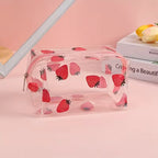 Clear PVC Strawberry Pencil Case – Large Capacity Makeup Bag Pencil Case Richie's