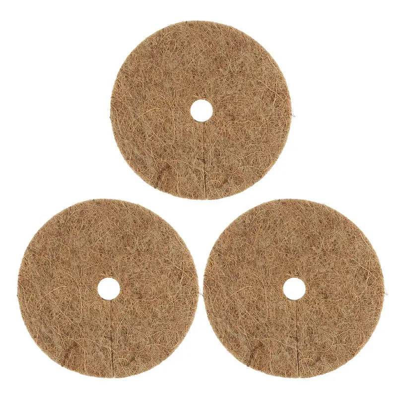 Coconut Coir Mulch Mat Tree Ring Weed Control 3-Pack Garden Mulch Mat Richie's 25cm 3Pcs