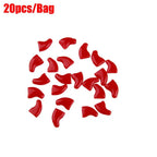 Silicone Cat Nail Caps – Soft Colorful Claw Covers 20 Pack Cat Nail Caps Richie's red
