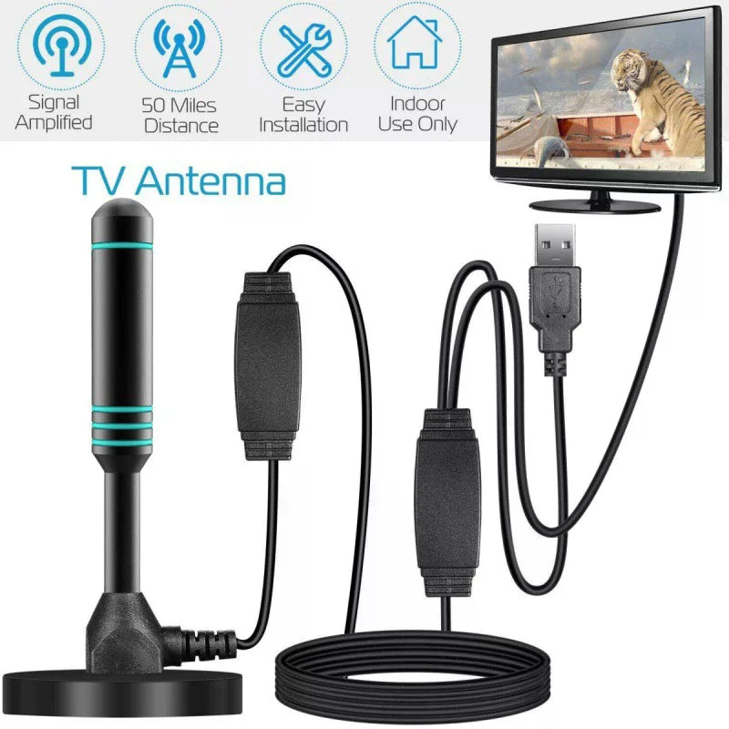 Digital TV Antenna 480+ Miles – VHF UHF Signal Amplifier Digital TV Antenna Richie's