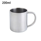 Stainless Steel Travel Coffee Mug Tumbler with Handle Travel Coffee Mug Richie's 200ml as shown