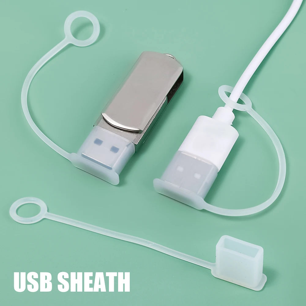 USB-A Silicone Dust Cover Caps with Strap – 5-Pack USB Dust Cover Richie's
