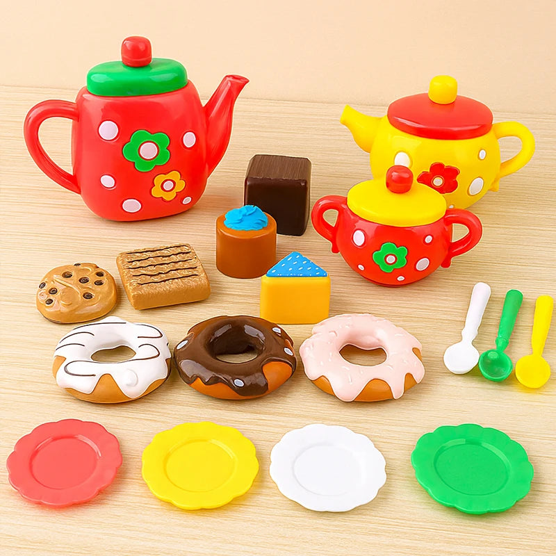 24-Piece Kids Afternoon Tea Playset – Toy Kitchen Party Set Kids Tea Playset Richie's