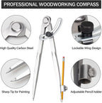 Woodworking Compass 100–300mm Carpenter Marking & Drafting Tool Woodworking Compass Richie's
