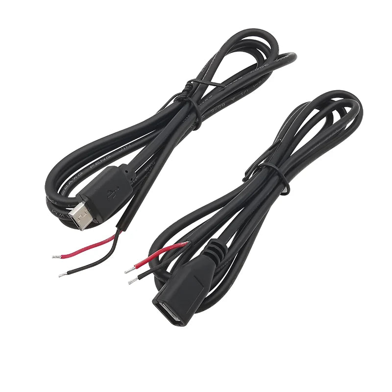 5Pcs Micro USB 2/4 Pin Male Female Connector DIY Charging Cable USB Connector Kit Richie's