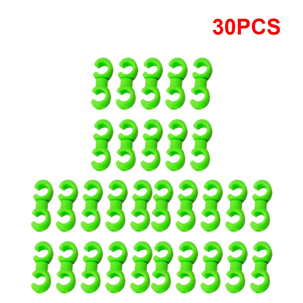 S-Style Rotatable Bike Brake Cable Clips – MTB Hose Guides Bike Cable Clips Richie's Green 30PCS