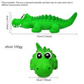 Crocodile Squeaky Dog Chew Toy – Durable Rubber Latex Dog Chew Toy Richie's Green-L-1pc