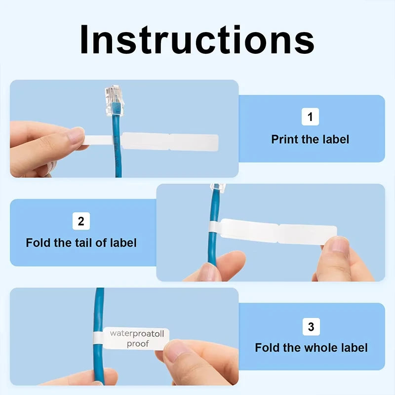 NIIMBOT Color Cable Labels – Thermal Stickers for D11 D110 Thermal Label Stickers Richie's