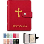 Leather Holy Card Holder – Prayer Card Organizer, Snap Close Card & ID Holder Richie's