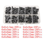 200Pcs 6x6mm Tact Switch Kit – 10 Heights, 4-Pin PCB Momentary Tactile Switch Kit Richie's