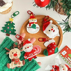 Handmade Christmas Woven Pendant Keychain – Santa & Tree Gift Christmas Keychain Pendant Richie's
