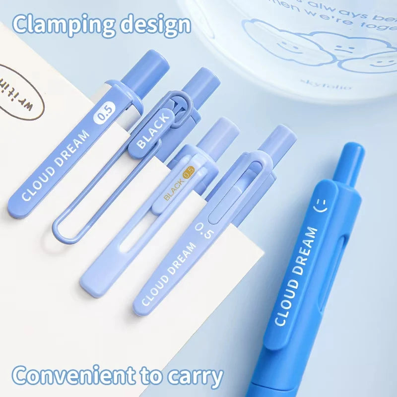 5-Pack Cloud Dream Retractable Gel Pens 0.5mm Black Ink Gel Pen Set Richie's