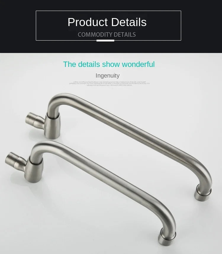 SUS304 Stainless Steel Wall Mount Kitchen Faucet – Swivel Spout Kitchen Faucet Richie's