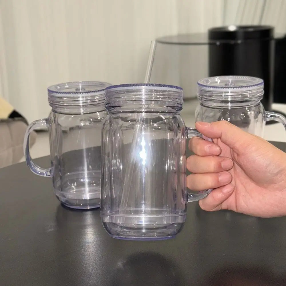 20 oz Snow Globe Tumbler DIY Glitter Cup – BPA-Free with Handle Snow Globe Tumbler Richie's