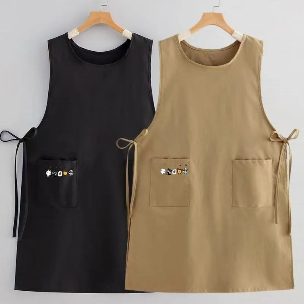 Waterproof Long Vest Apron with Pockets | Kitchen & Art Kitchen Apron Richie's