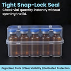 10-Slot Vial Storage Case Clear Stackable Freezer Tube Box Vial Storage Box Richie's