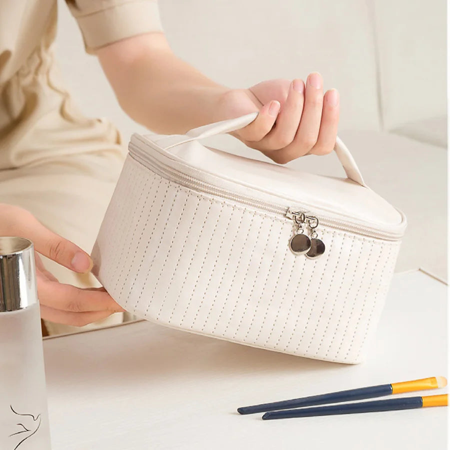 Large PU Travel Cosmetic Bag – Luxury Makeup & Toiletry Organizer Cosmetic Travel Bag Richie's