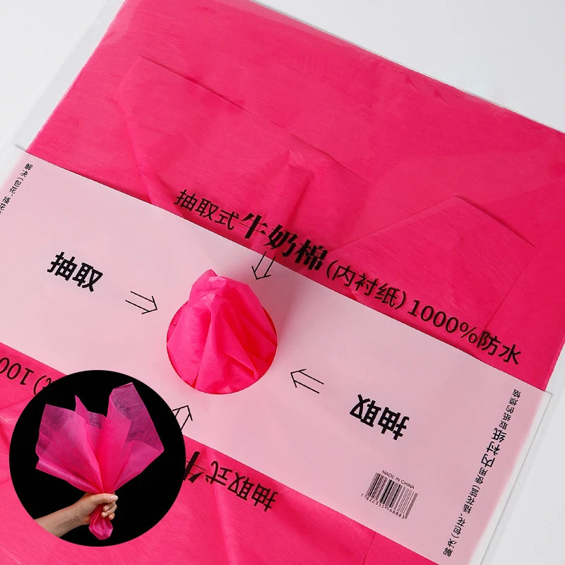 40Pcs Flower Bouquet Wrapping Paper 30x30cm | Solid Color Floral Bouquet Wrapping Paper Richie's Hot pink