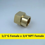 Brass G BSP Female to NPT Male Thread Pipe Fitting Adapter Pipe Fitting Adapter Richie's