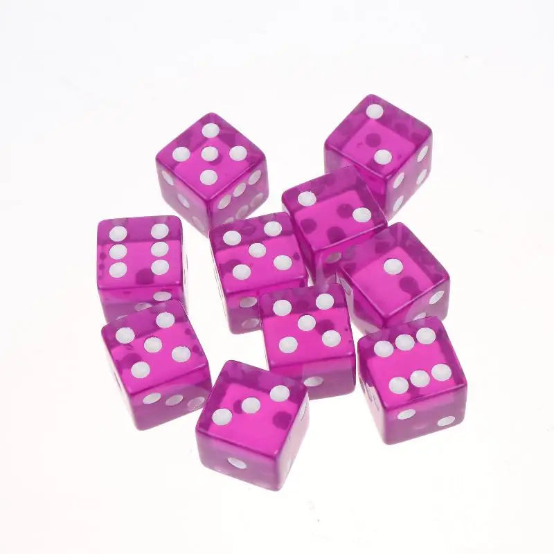 10Pcs Transparent Acrylic Dice 16mm Square Edge – Board Games Board Game Dice Richie's A1