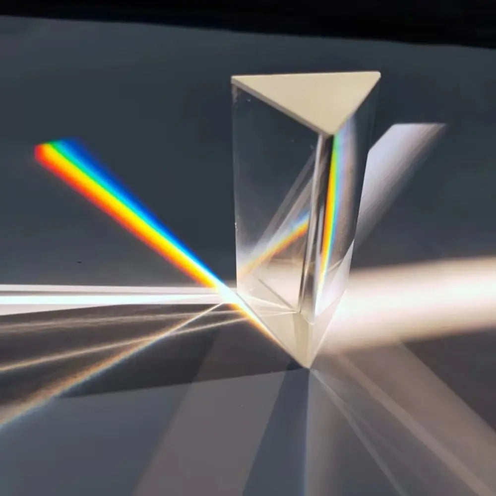 K9 Crystal Triangular Prism – Rainbow Optical Refraction Glass Optical Glass Prism Richie's