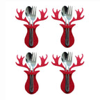 Christmas Cutlery Holder Bags | Festive Non-Woven Fabric 4 Pcs Cutlery Holder Bags Richie's 19
