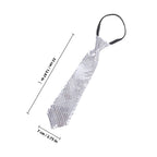 Sequin Necktie Cosplay Party Costume Tie – Silver Sparkle Costume Necktie Richie's Silver