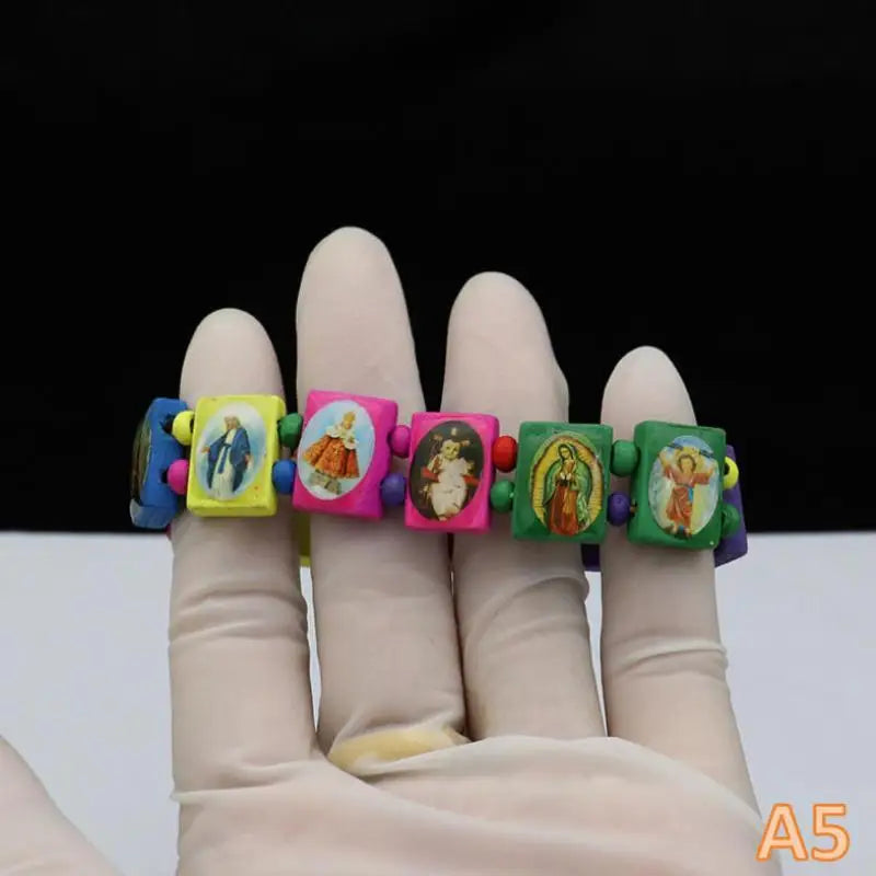 Wood Prayer Bead Bracelet – Religious Icon Drip Oil Finish Prayer Bead Bracelet Richie's A5