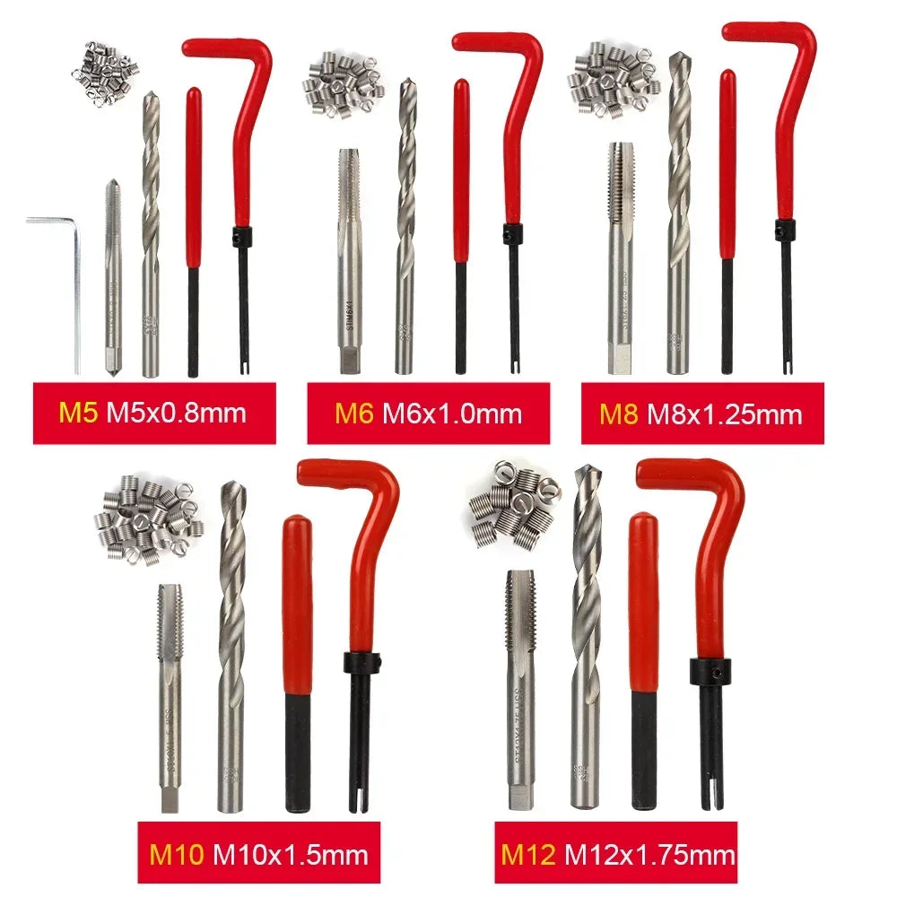 88/131pc Thread Repair Kit M5–M12 Wire Insert Set for Engines Thread Repair Kit Richie's