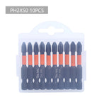 PH2 Magnetic Impact Phillips Screwdriver Bit Set – Hex Shank Screwdriver Bit Set Richie's 10Pcs 50mm