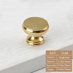 Knurled Round Cabinet Drawer Knob – Gold Aluminum Door Handle Cabinet Drawer Knob Richie's 2