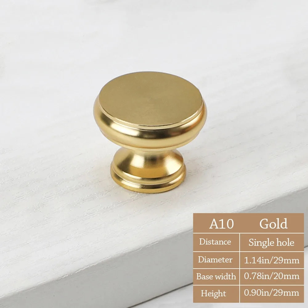 Knurled Cabinet Drawer Knob Round Single Hole Gold Handle Cabinet Drawer Knob Richie's 2