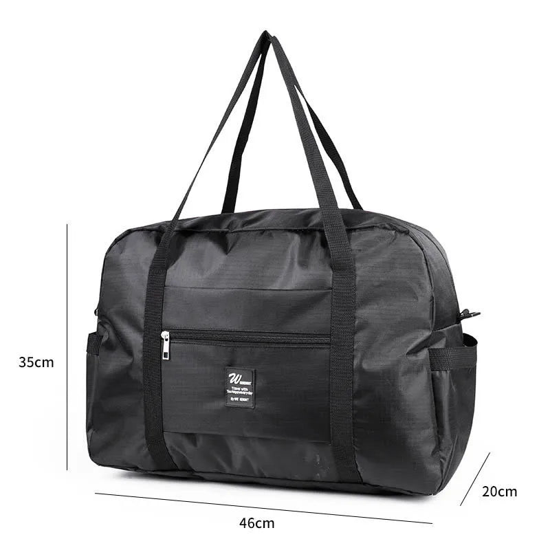 Foldable Waterproof Oxford Travel Bag – Large Capacity Unisex Foldable Travel Bag Richie's Black 2