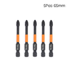 PH2 Magnetic Impact Phillips Screwdriver Bit Set – Hex Shank Screwdriver Bit Set Richie's 5Pcs 65mm